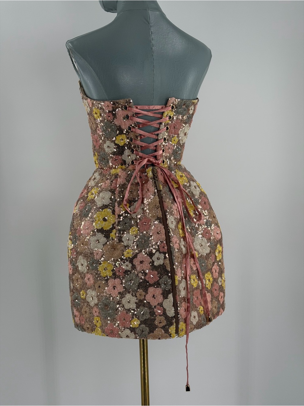 🆕 BRONX & BANCO 🧿 NWOT Maraya Floral Sequin Mini Dress, Yellow Multi, Sz M US6 - Picture 10 of 17